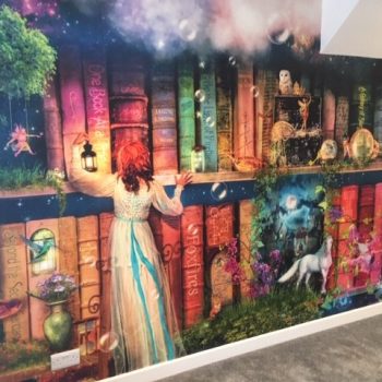 Magical Library Wallpaper Mural