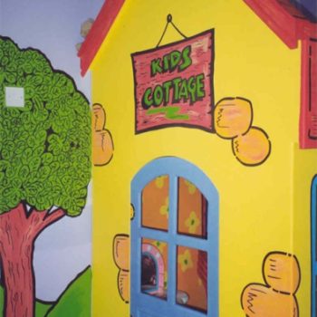 childrens playhouse mural artwork