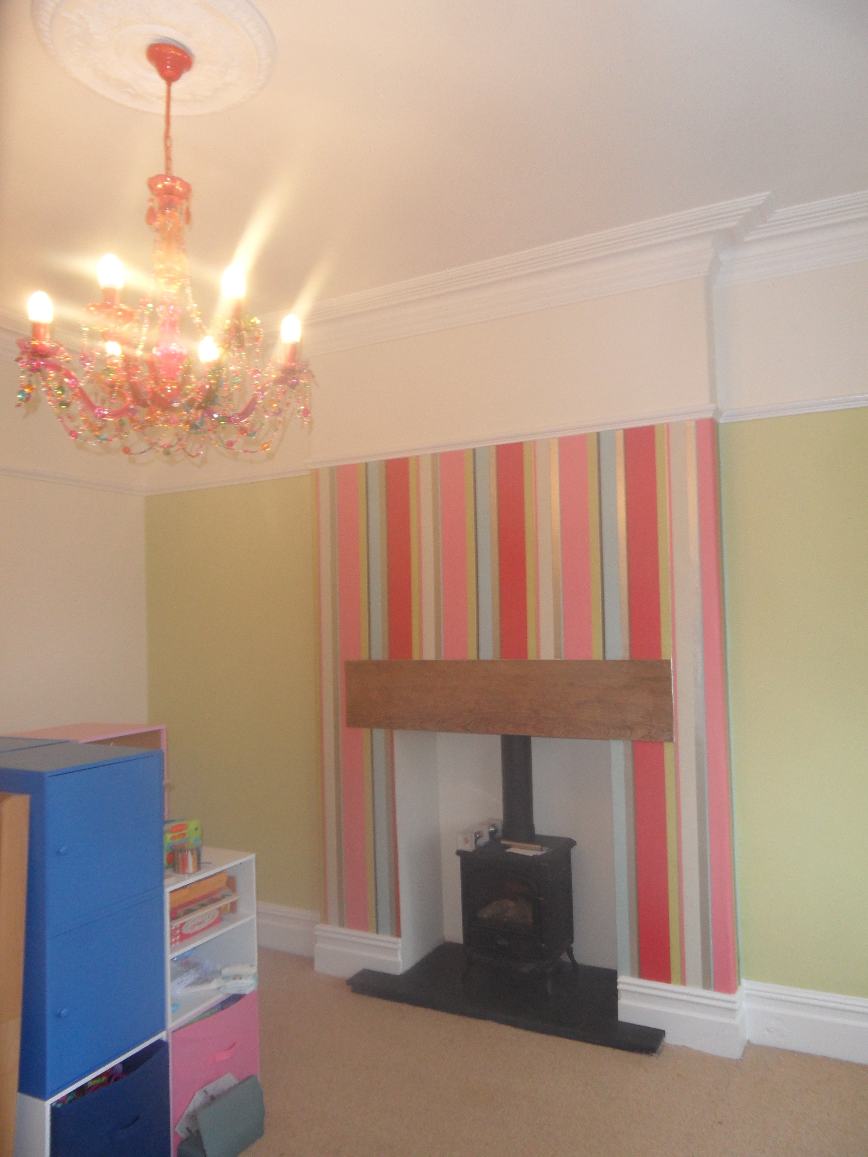 Feature wall in playroom