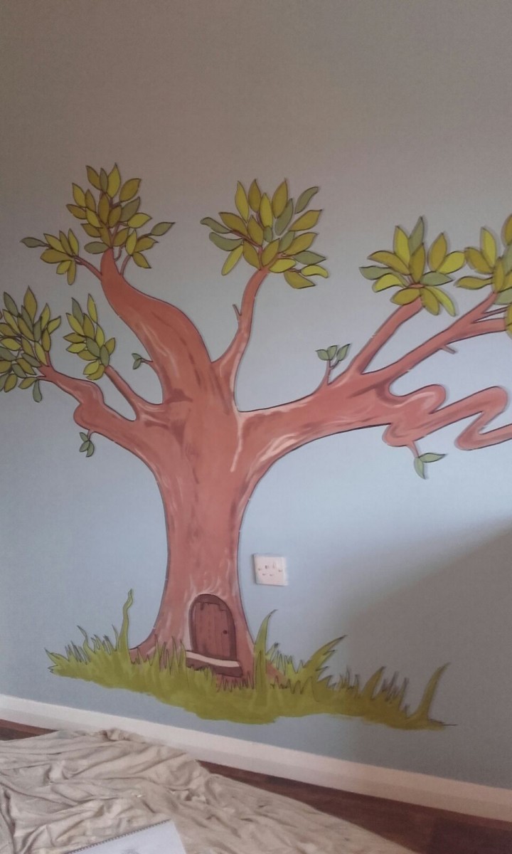 beatrice potter tree mural