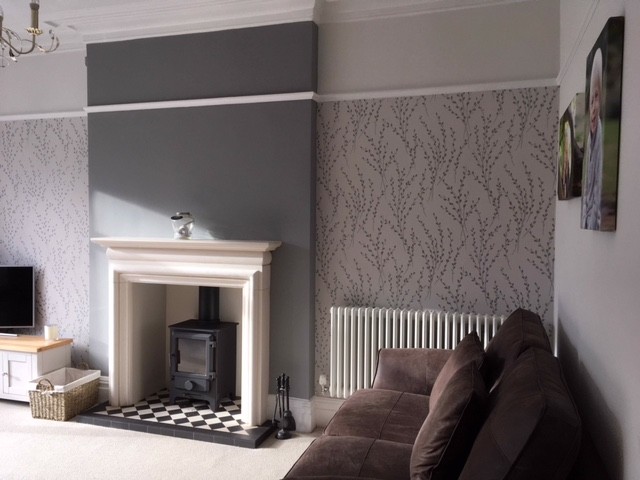 Mink Interior With Feature Wall Ian Ball Painting And