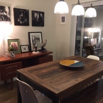 Tones of wood and cream dining room