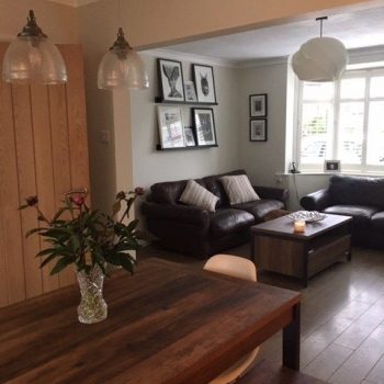 Soft Grey and Natural Stone Interior Paint in Living Room